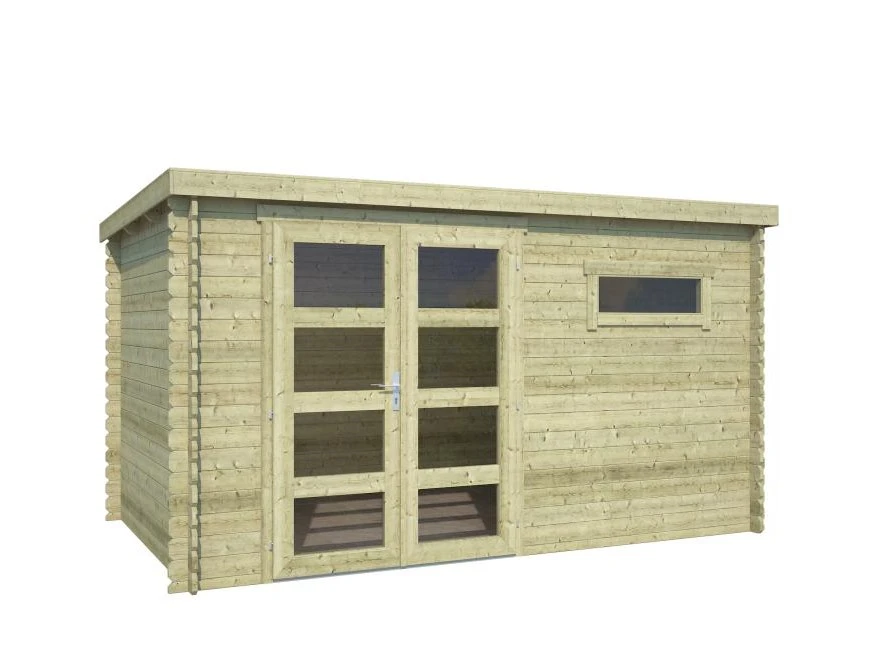 Outdoor Life Blokhut Timian Groen Geïmpregneerd 380 x 230 cm - Afbeelding 2